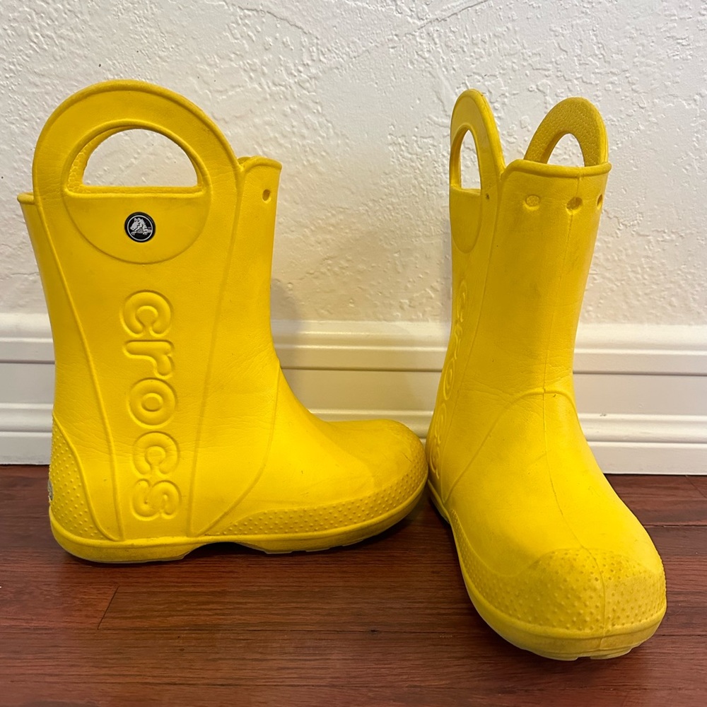 Crocs Kids’ Handle It Rain Boots in yellow